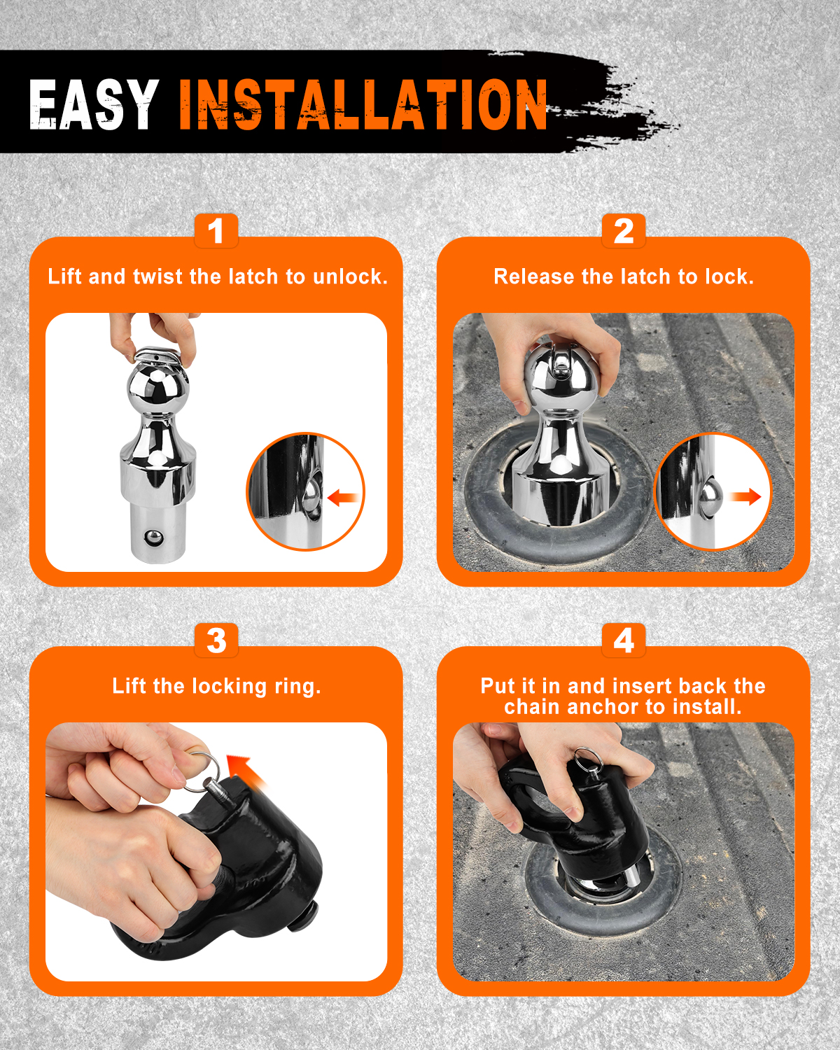 METOWARE Puck System 2-5/16" Gooseneck Kit, Compatible with Chevrolet, Ford, GMC, Nissan (30K) - Image 5