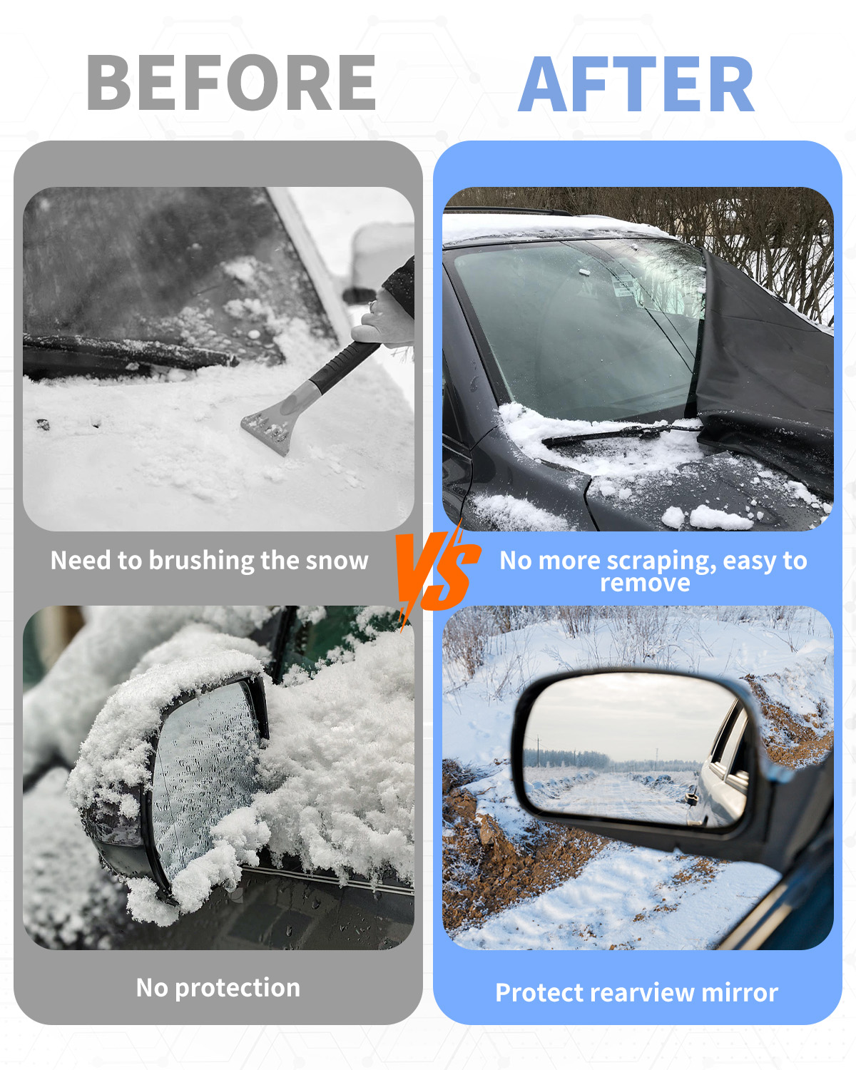 METOWARE 600D Windshield Cover, 69"x42" - Image 6