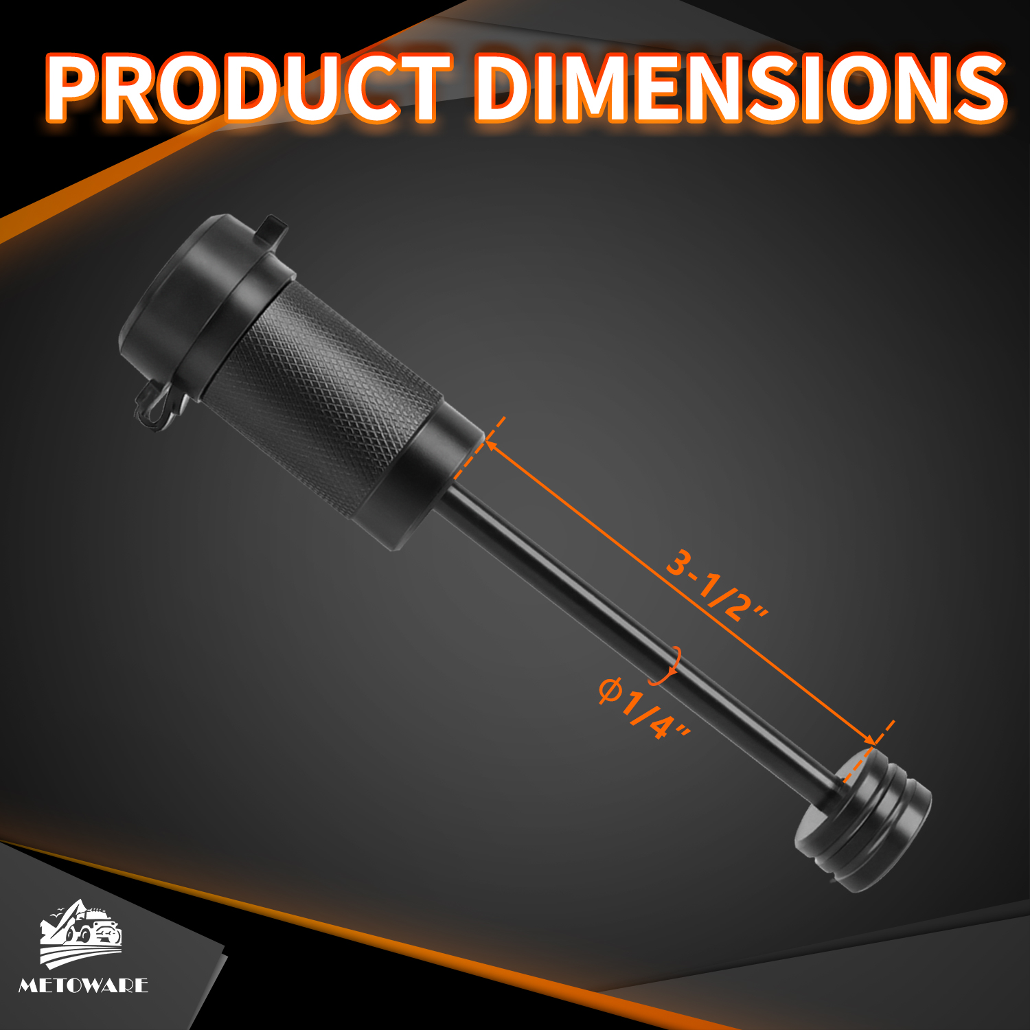 METOWARE Trailer Tongue Coupler Lock 1/4" Dia, 3-1/2" Span, Trailer Lock Black, 2PC - Image 2