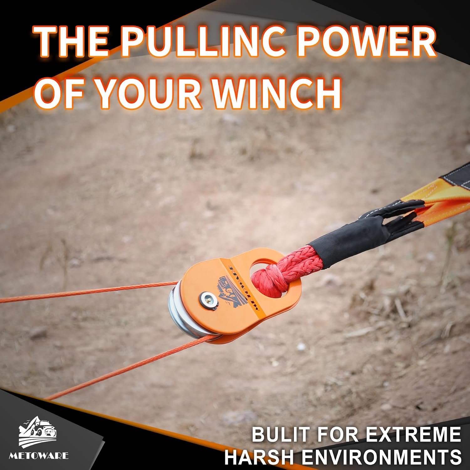 METOWARE Snatch Block Pulley, Heavy Duty 10 Ton Winch Towing Accessory - Image 5