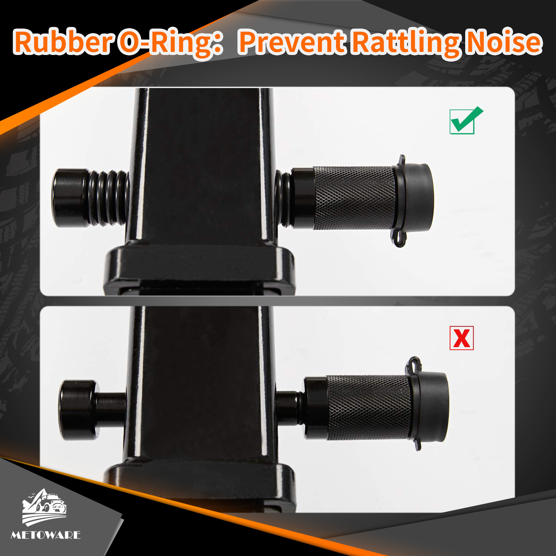 METOWARE Trailer Hitch Lock, Fit 2"-3-1/2" Class III/IV/V Receiver, 2 Pack - Image 5