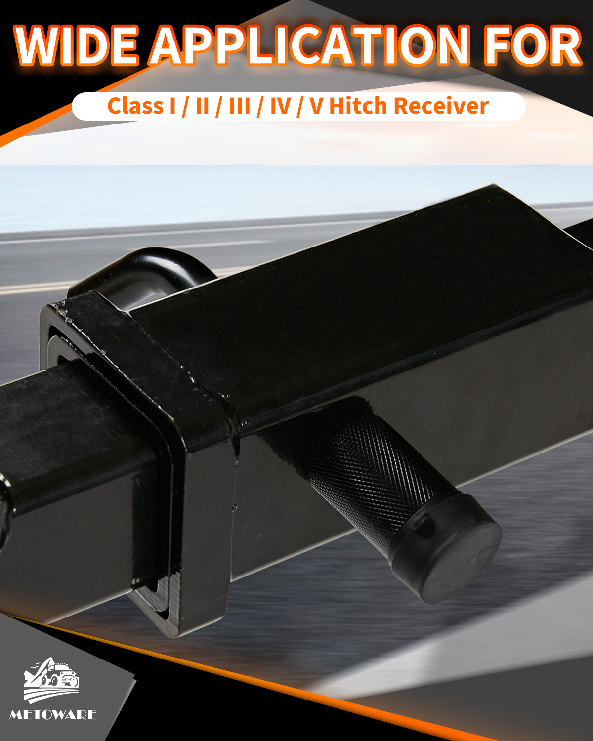 METOWARE Trailer Hitch Lock Set, Fits 1.25", 2", 2.5" Class I-IV Receiver, 1 Pack - Image 3